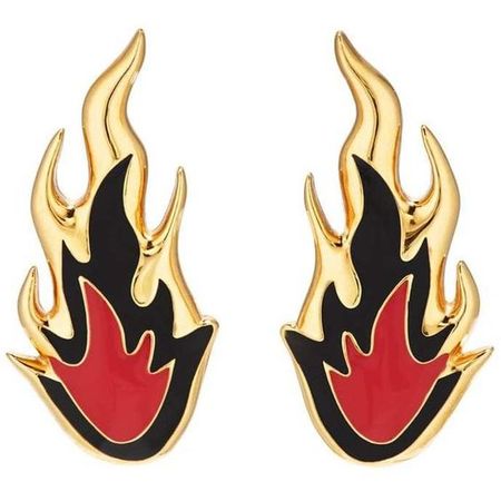 ambush womens flame earrings