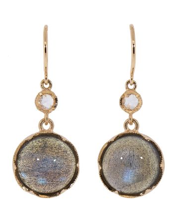 Labradorite and Diamond Drop Earrings | Marissa Collections