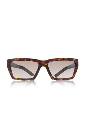 Square-Frame Printed Acetate Sunglasses by Prada | Moda Operandi