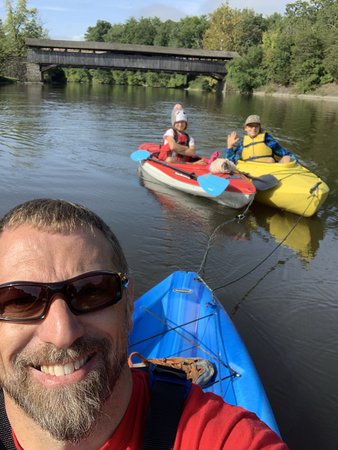 kayaking with my dad and dragonboy