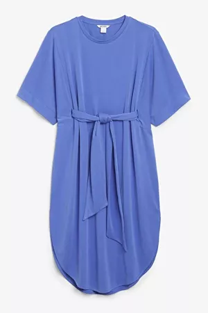 Super-soft kaftan dress - Periwinkle blue - Dresses - Monki WW
