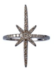 silver Diamond Starlight Ring