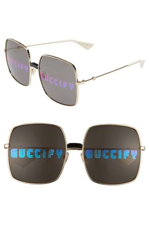 Gucci 60mm Square Sunglasses | Nordstrom