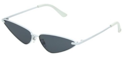 White “Cat” Eye Sunglasses