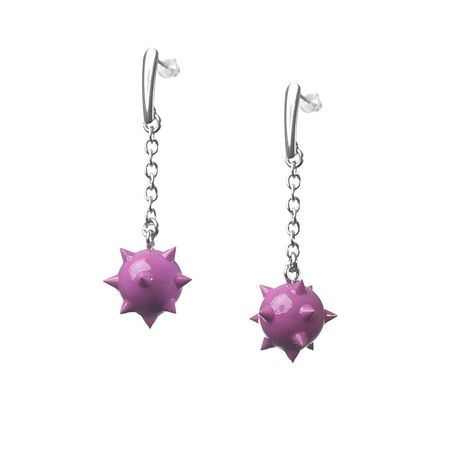 purple punk earrings