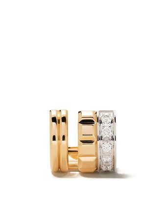 Boucheron 18kt Yellow And White Gold Quatre Radiant Edition Diamond Mini Single Clip Earring - Farfetch