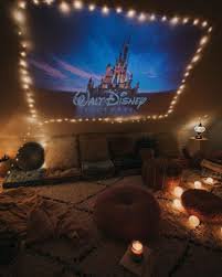 cute movie chill set up