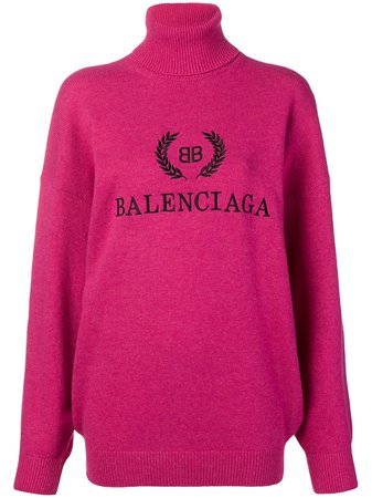 Balenciaga Logo Turtleneck Sweater | Farfetch.com