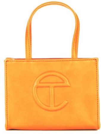 orange mini telfar bag
