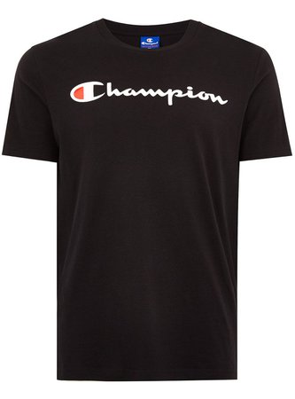 CHAMPION Black Logo T-Shirt