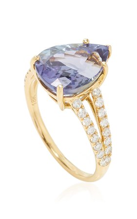 18K Gold, Tanzanite And Diamond Ring by Yi Collection | Moda Operandi