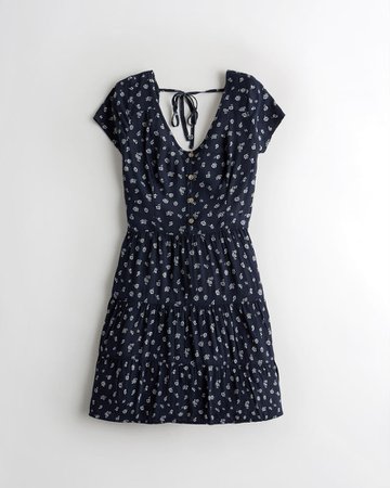 Girls Tiered Button-Front Dress | Girls Dresses & Rompers | HollisterCo.com