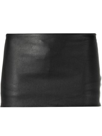 Ann Demeulemeester leather mini skirt black 21011601280 - Farfetch