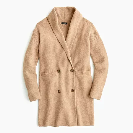 Double-breasted cardigan coat in supersoft yarn : Women just in | J.Crew