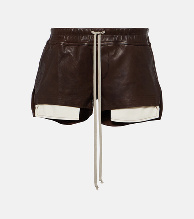 RICK OWENS Leather boxers shorts $65