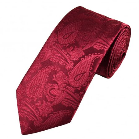 Van Buck Burgundy Paisley Patterned Men's Designer Tie from Ties Planet UK