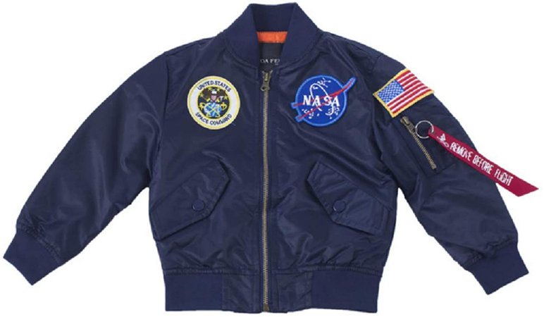 Amazon.com: Big Boys' NASA MA-1 Bomber Jacket(Blue, 2T): Clothing
