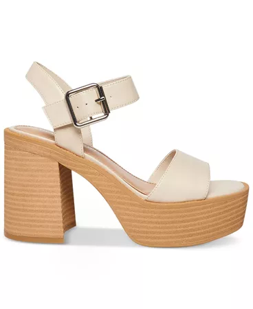 Madden Girl Grandview Stacked Wooden Platform Sandals & Reviews - Sandals - Shoes - Macy's