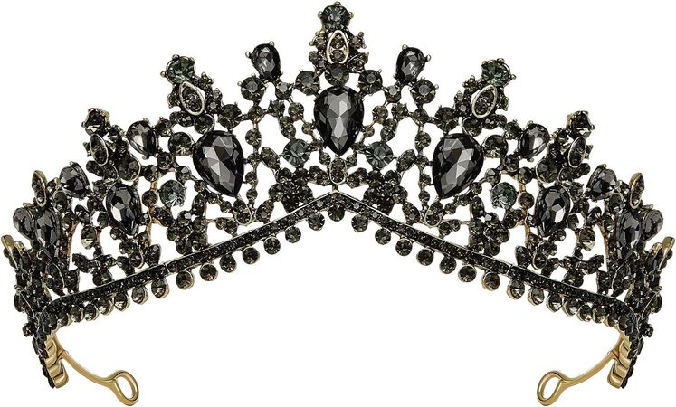 Amazon.com : SWEETV Black Tiara Crown, Gothic Wedding Tiara for Women, Goth Birthday Crown, Costume Party Accessories for Prom Halloween Pageant : Beauty & Personal Care