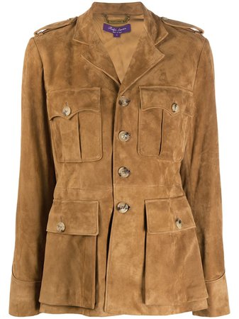 Ralph Lauren Collection Bryn single-breasted Suede Jacket - Farfetch