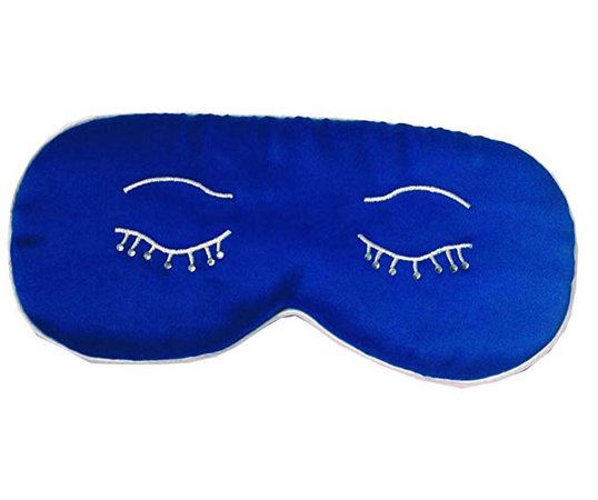 Amazon.com : Double Sided Silk Eye Mask Lovely Personality Eyeshade Sleep Eye Mask Blue Eyes : Beauty