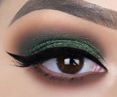 Green Glitter eye makeup
