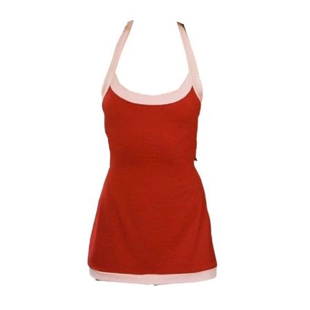 red pink halter neck mini tennis dress png