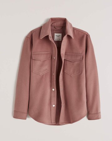 Terracotta Women's Cozy Shirt Jacket | Women's New Arrivals | Abercrombie.com
