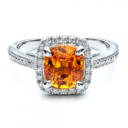 Orange Sapphire Engagement Rings Online | Ramzi's Custom Jewelry™