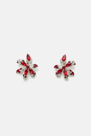 Carolina Herrera, Red Crystal Jasmine earrings