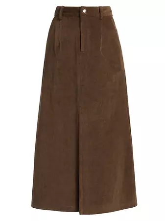 Shop Sea Cooper Corduroy Cotton-Blend Midi-Skirt | Saks Fifth Avenue