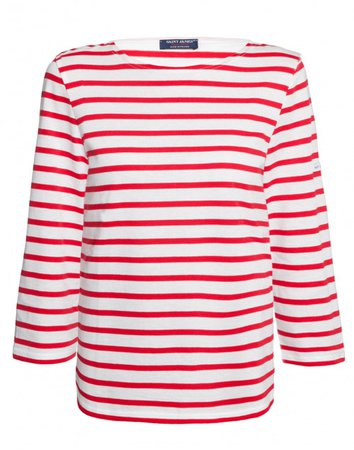 Galathee White and Red Striped Shirt | Saint James | Halsbrook