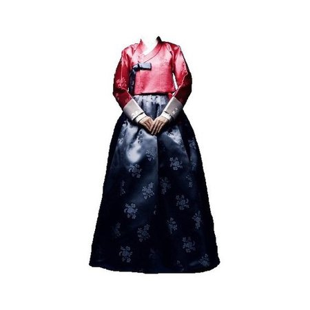Pink and Navy Hanbok 1