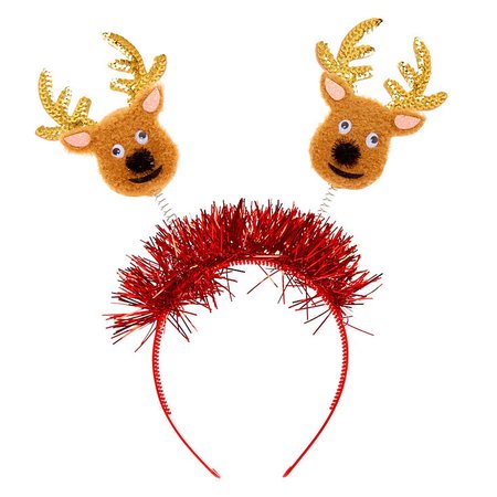 Reindeer Deely Bopper Headband - Red