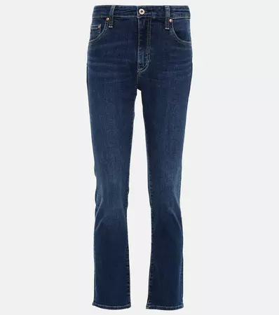 Mari High Rise Skinny Jeans in Blue - AG Jeans | Mytheresa
