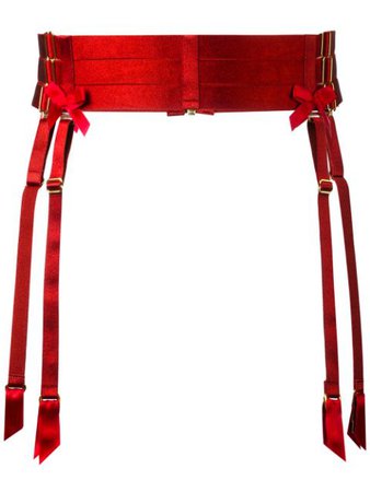 Bordelle Bow Detail Suspender REDSTRAPSUSPENDER Red | Farfetch