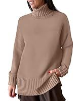 Olinase Womens Turtleneck Oversized Knit Batwing Sleeve Loose Sweater Pullover Tunic Tops at Amazon Women’s Clothing store