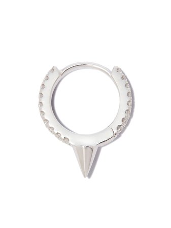 Maria Tash 18K white gold Spike diamond earring - FARFETCH