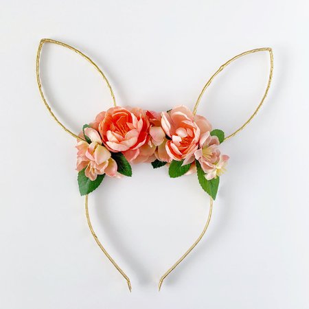 the daydream republic — Floral Bunny Ears - Coral