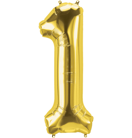 Gold Number Balloon #1
