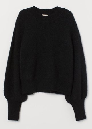 h&m knit black