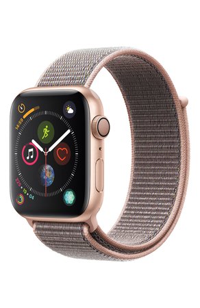 Apple Watch Series 4 (GPS)  Gold Aluminium Case with Pink Sand Sport Loop APPLE — купить за 33990 руб. в интернет-магазине ЦУМ, арт. MU6G2RU/A