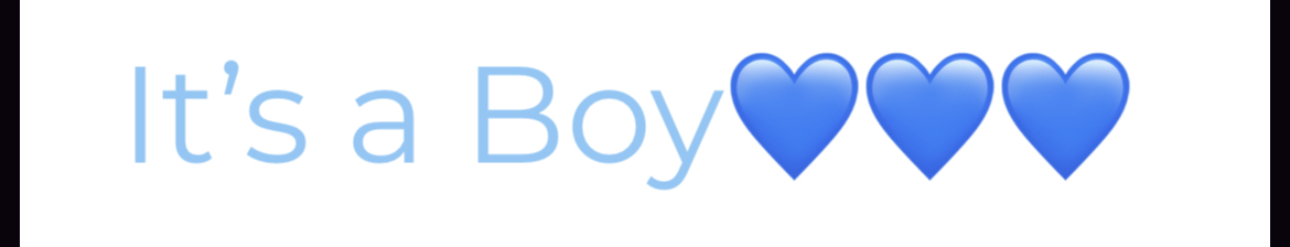 it’s a boy