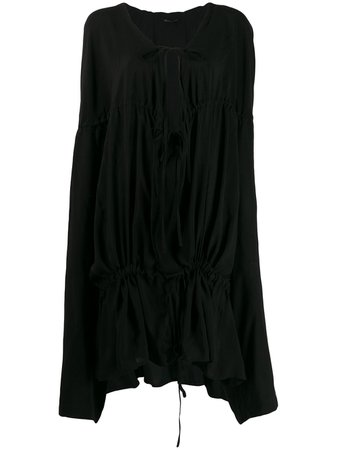 Black Ann Demeulemeester Oversized Hooded Top | Farfetch.com