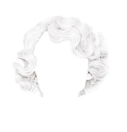 white curly hair
