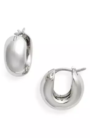 Argento Vivo Sterling Silver Chunky Tube Hoop Earrings | Nordstrom