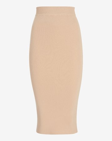 Body Contour High Waisted Sweater Pencil Skirt | Express