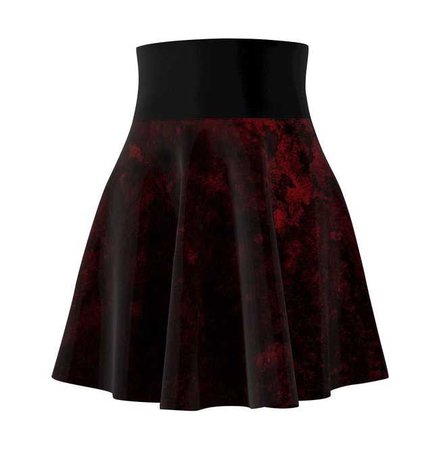 Red Splatter Skater Skirt By Cemetery Swag $62.88 CAD