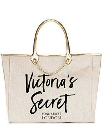 Amazon.com: Victoria's Secret Angel City London Cream Tote Gold Tone: Clothing