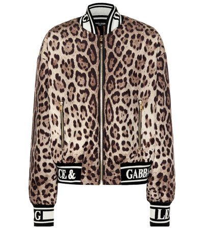 Dolce & Gabbana Leopard printed bomber jacket